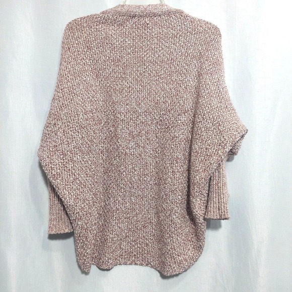 American Rag Womens S/M Cropped Cardigan Crochet Style Long Ribbed Sleeves Mauve - Picture 5 of 7